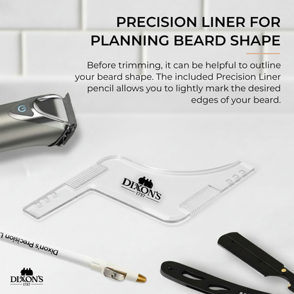 Dixon’s Precision Beard Kit – Beard Shaper + Precision Liner (Includes 2 FREE Bonus Liners)
